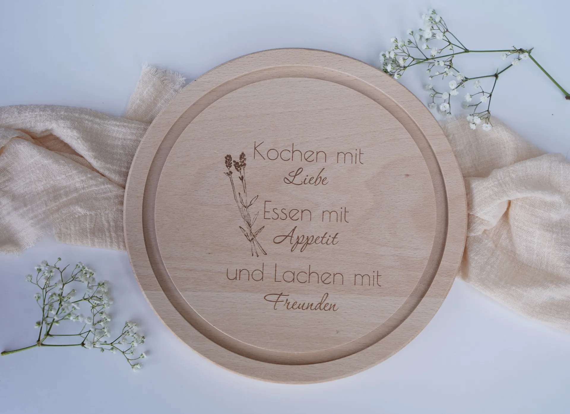 Vesperbrett "Kochen mit Liebe"