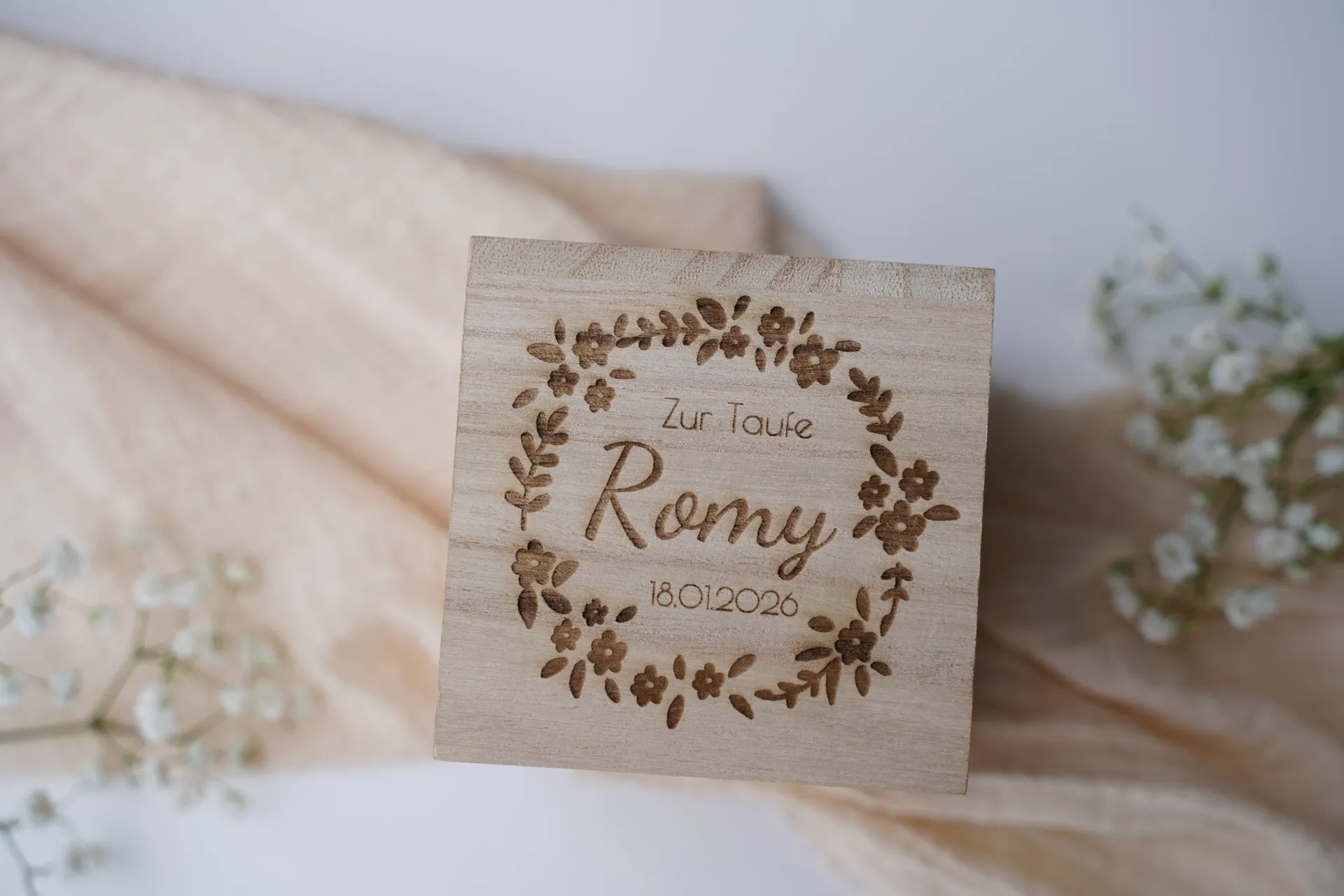 Spardose Kranz "Zur Taufe"