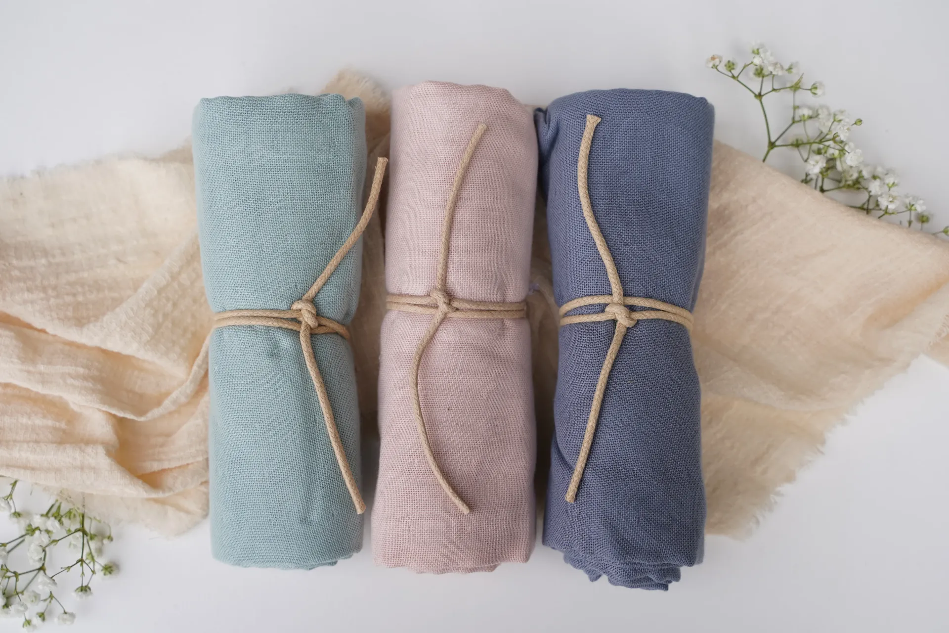Mulltuch Baby "individueller Plott" (Rosa)