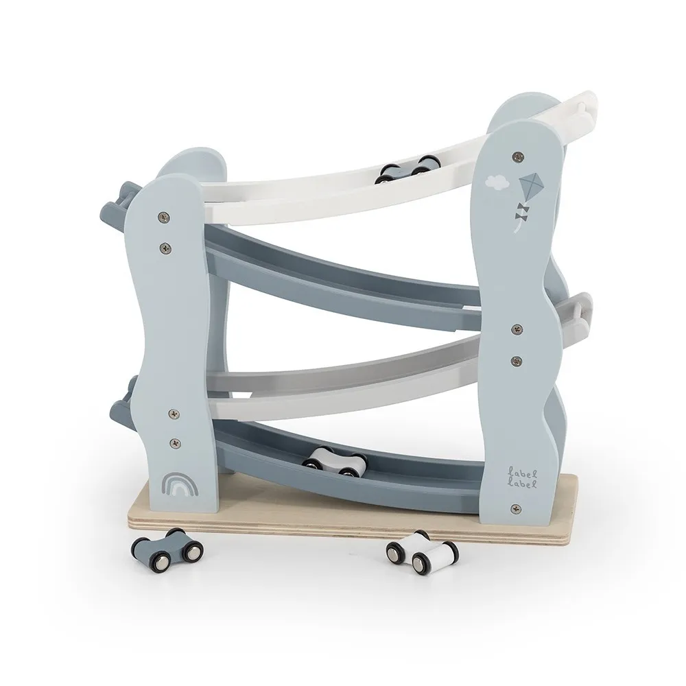 LABEL LABEL Holz Autobahn personalisiert - blau (ohne Name)