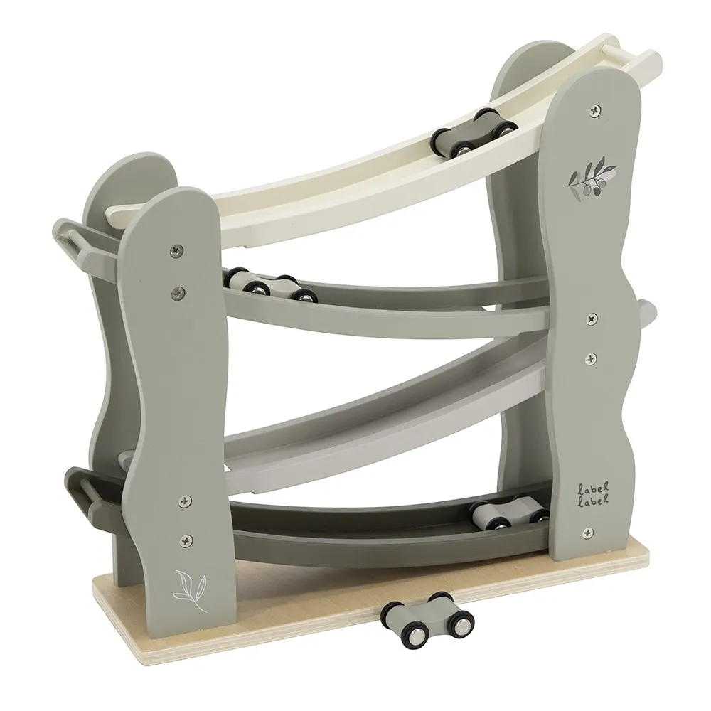 LABEL LABEL Holz Autobahn personalisiert - grün (ohne Name)