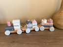 LABEL LABEL Holz Eisenbahn personalisiert - rosa