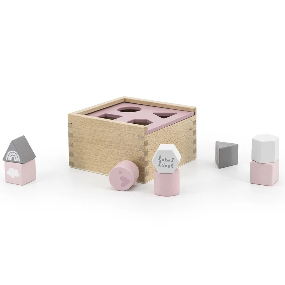 LABEL LABEL Sortierbox Formen personalisiert - rosa (ohne Name)