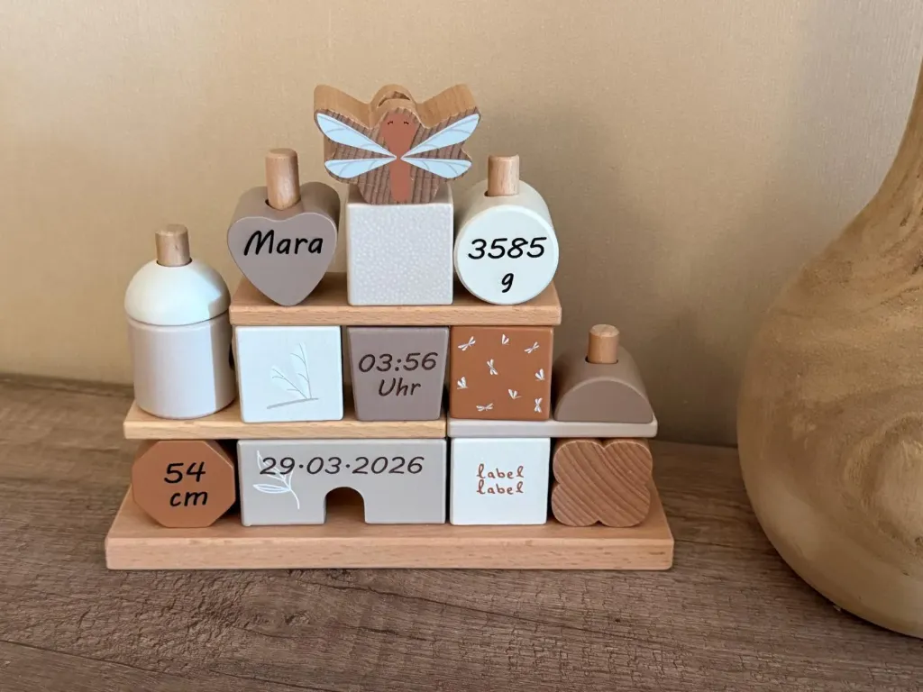 LABEL LABEL Stapelhaus personalisiert - nougat (ohne Personalisierung)