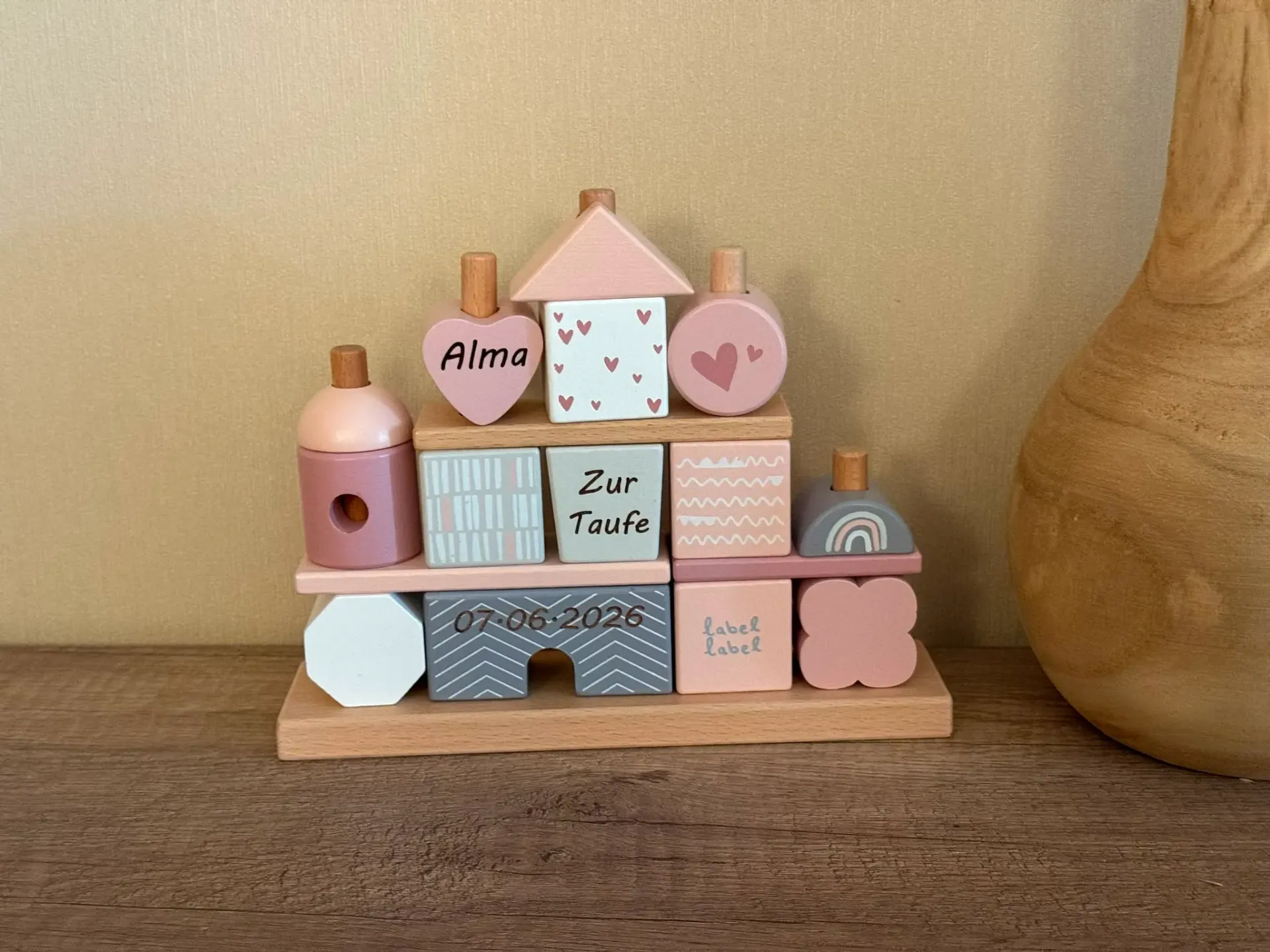 LABEL LABEL Stapelhaus personalisiert - rosa (ohne Personalisierung)