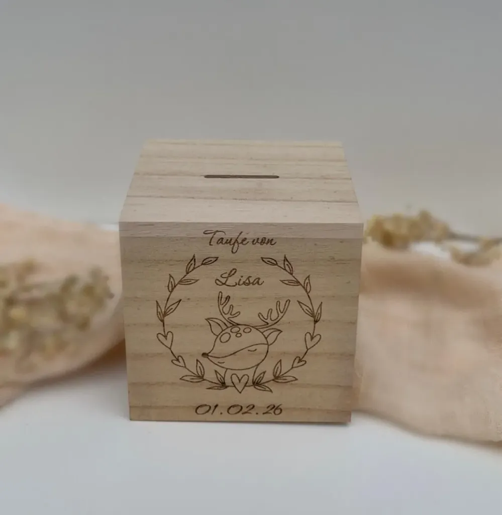 Spardose Reh "Taufe von..."