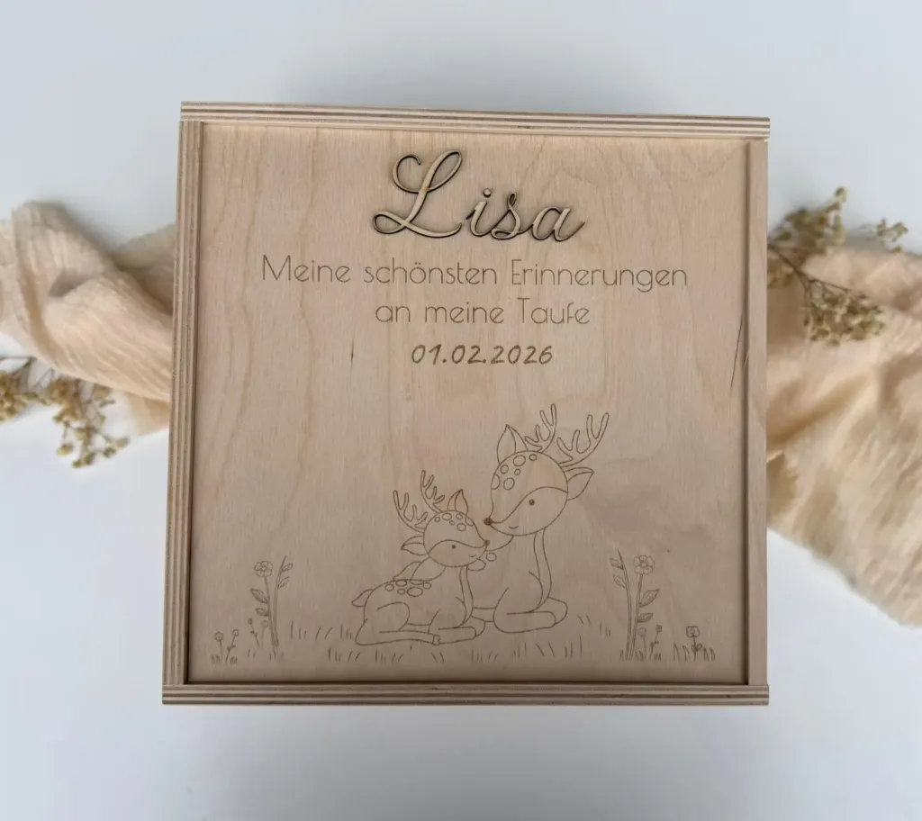 Erinnerungskiste Taufe (Gravur)