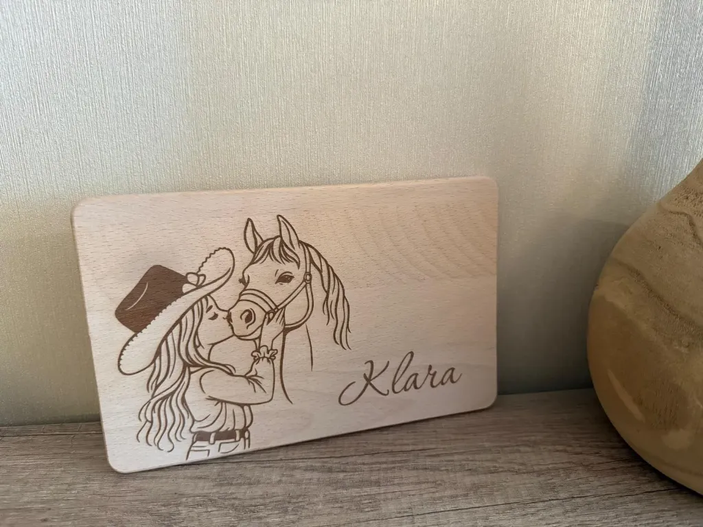 Brettchen Pferdemädchen - mit Name