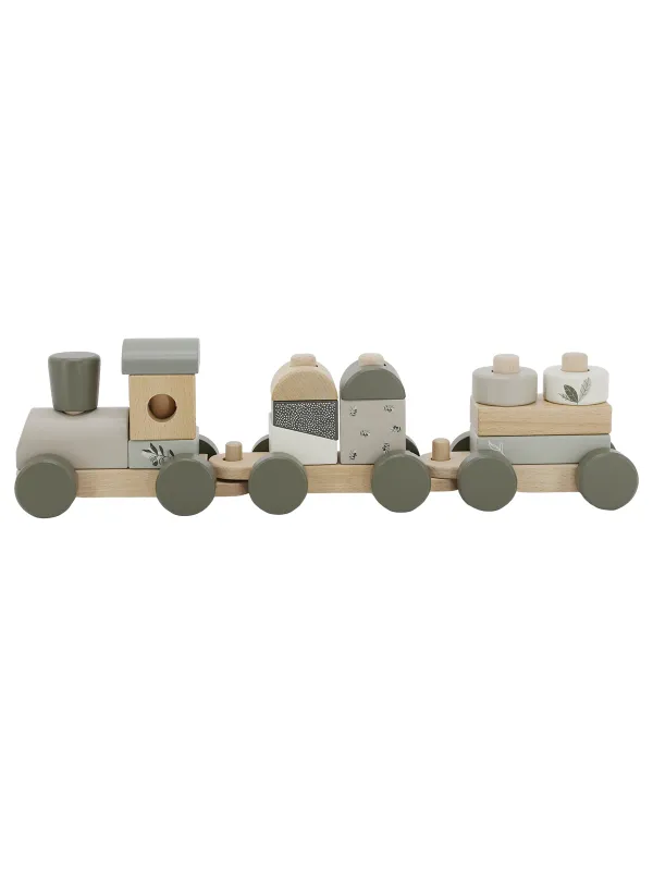 LABEL LABEL Holz Eisenbahn personalisiert - grün (ohne Name)