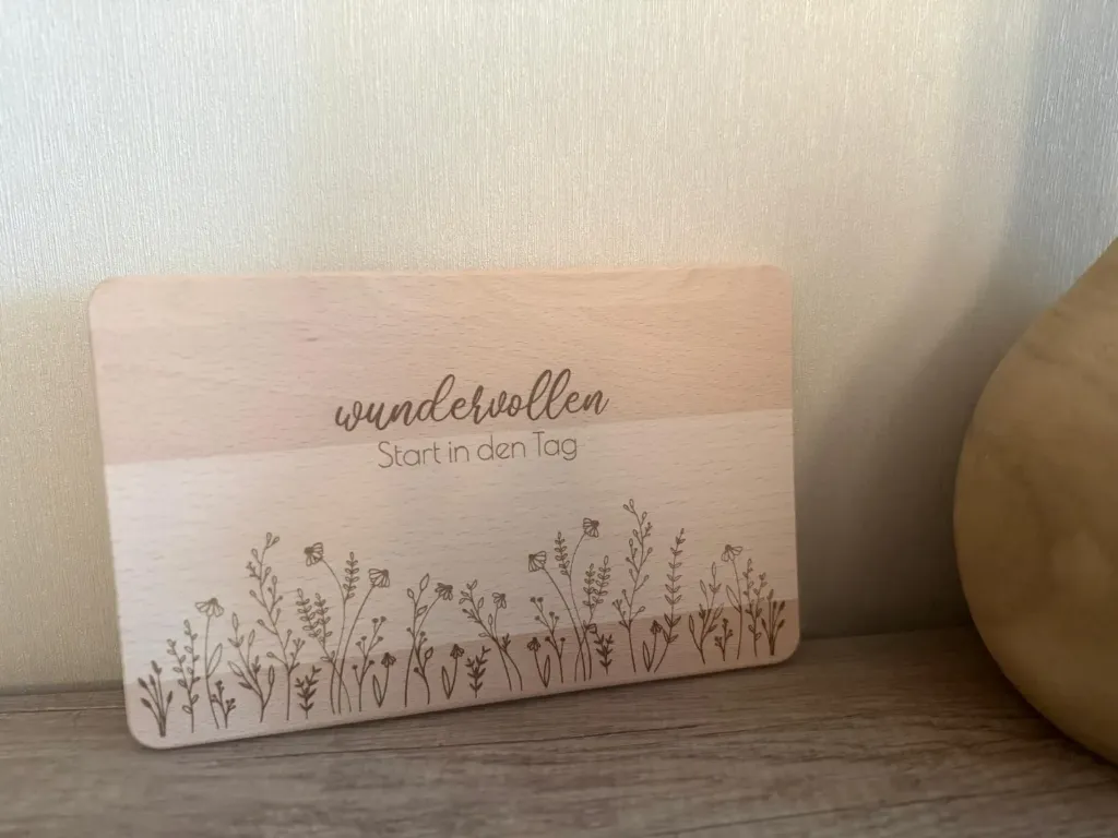 Brettchen "Wundervollen Start in den Tag"