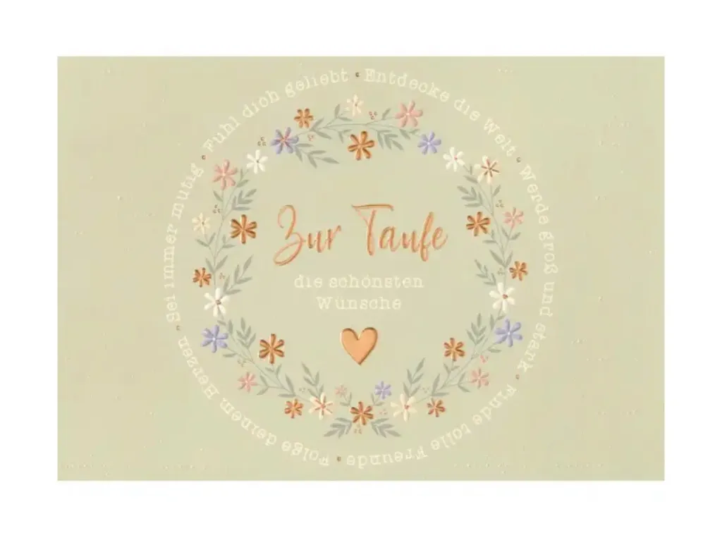 Glückwunschkarte - Taufe
