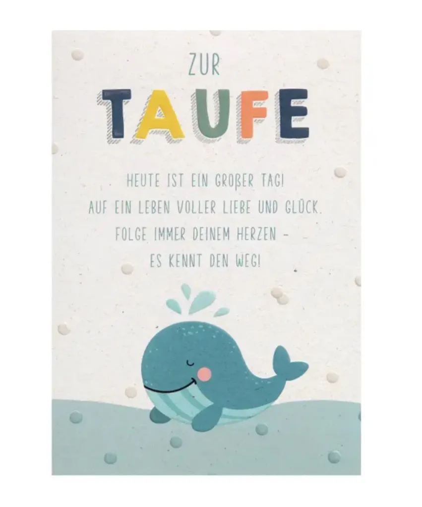 Glückwunschkarte - Taufe