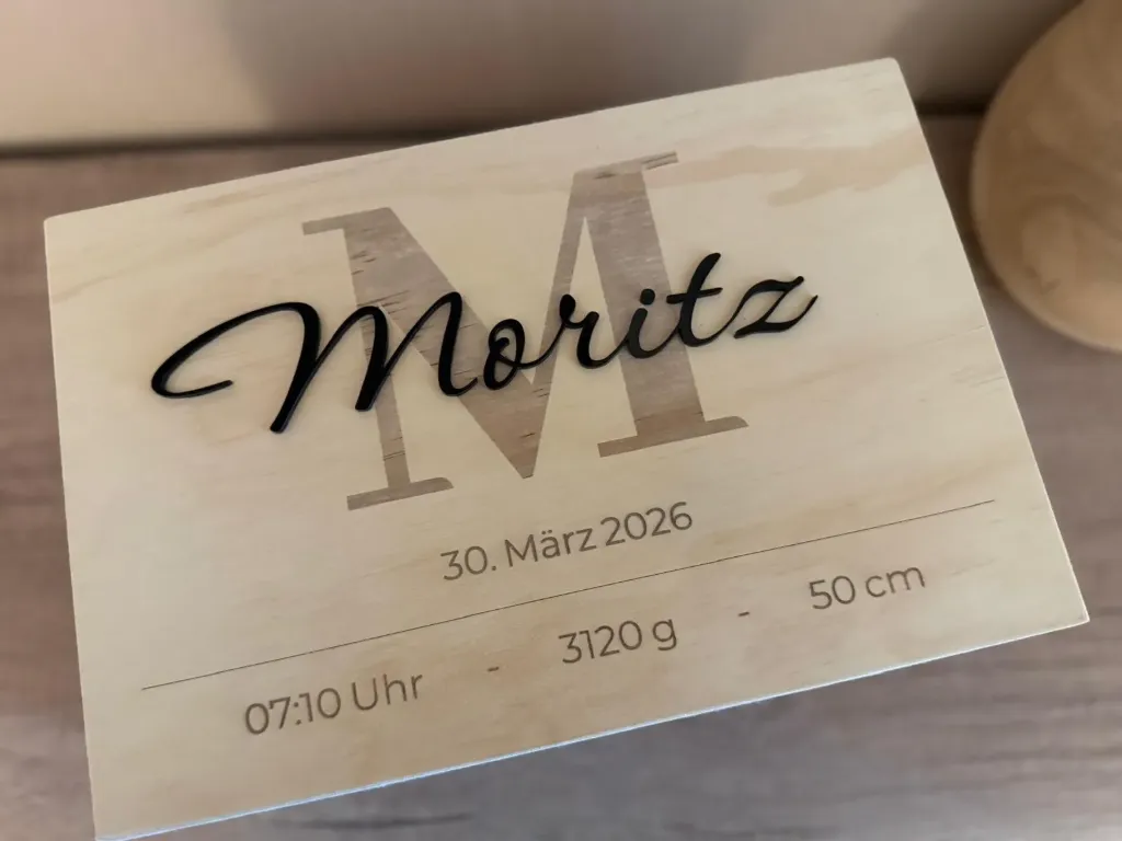 Erinnerungskiste - Acryl Schriftzug