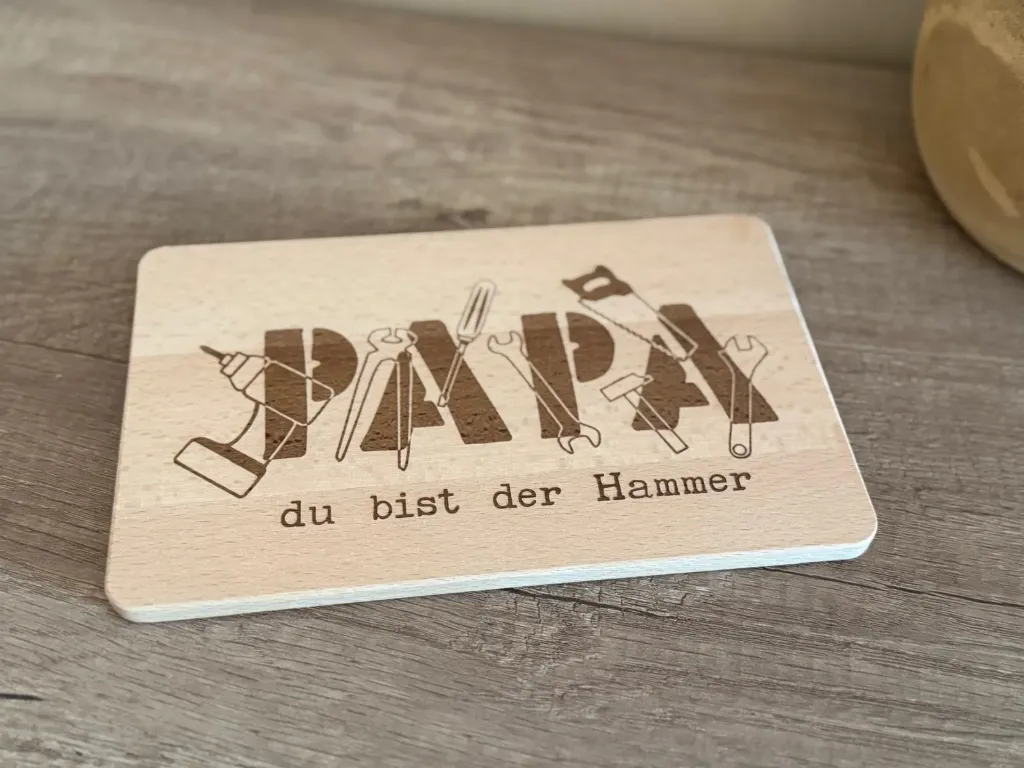 Brettchen "Papa du bist der Hammer"