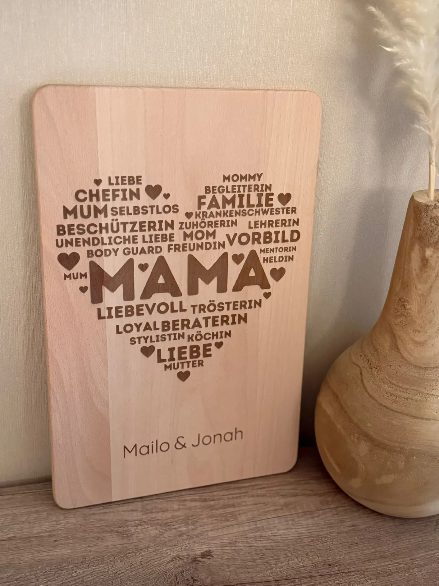 Schneidebrett - Mama Herz