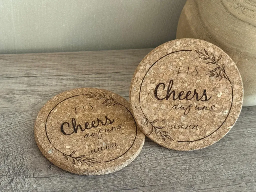 Untersetzer Kork - Cheers auf uns