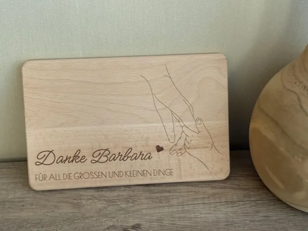 Brettchen "Danke" personalisiert