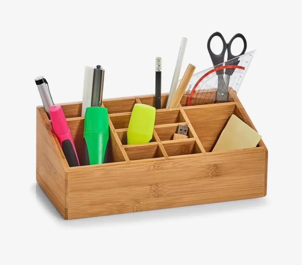 Schreibtischorganizer Bambus - personalisiert