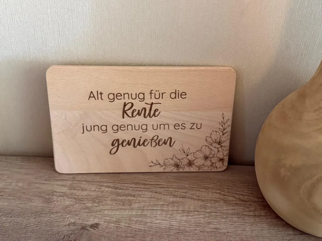 Brettchen "Rente"