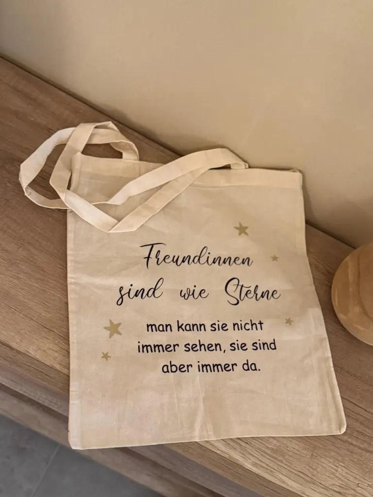 Baumwollbeutel "Freundinnen sind wie Sterne"