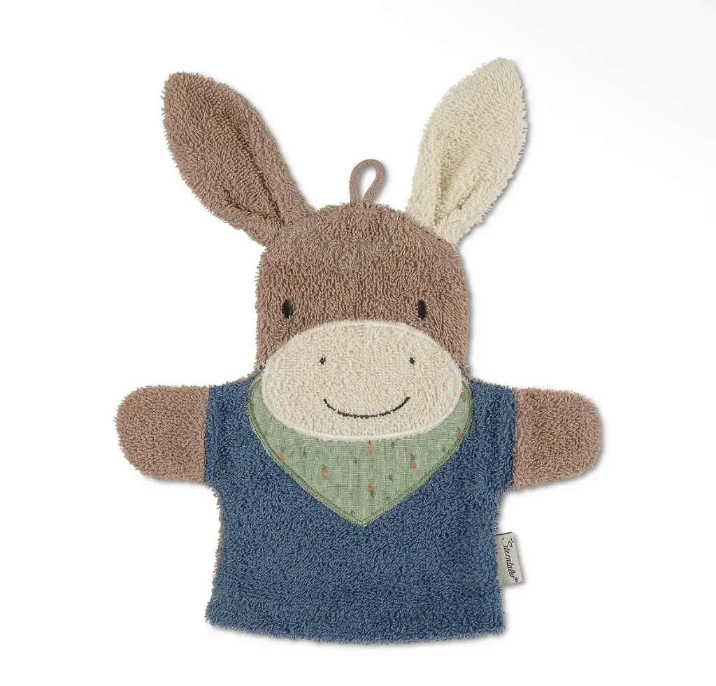 Sterntaler Waschhandschuh - Esel Emmilius - bestickt