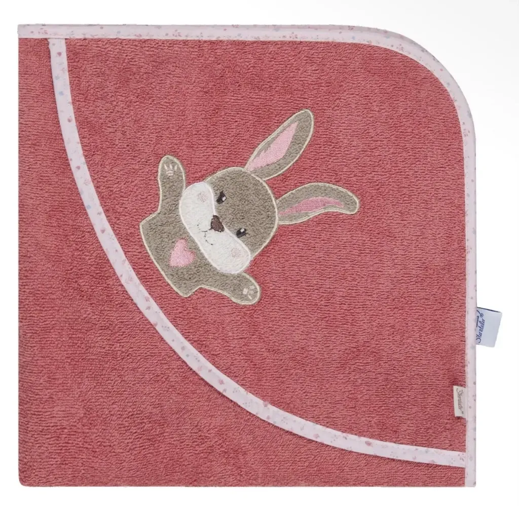 Sterntaler Kapuzenbadetuch 80x80cm - Hase Hanni - bestickt