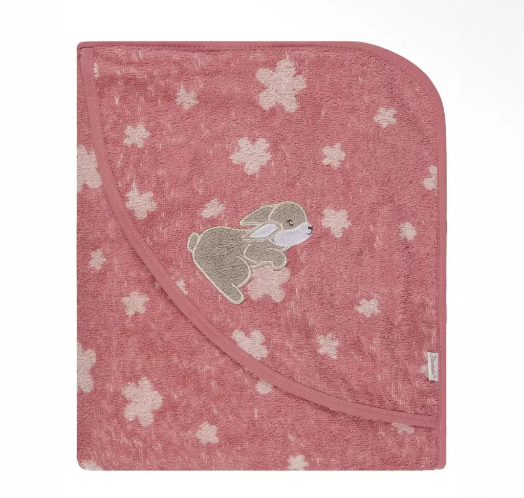 Sterntaler Kapuzenbadetuch 100x100cm - Hase Hanni - bestickt