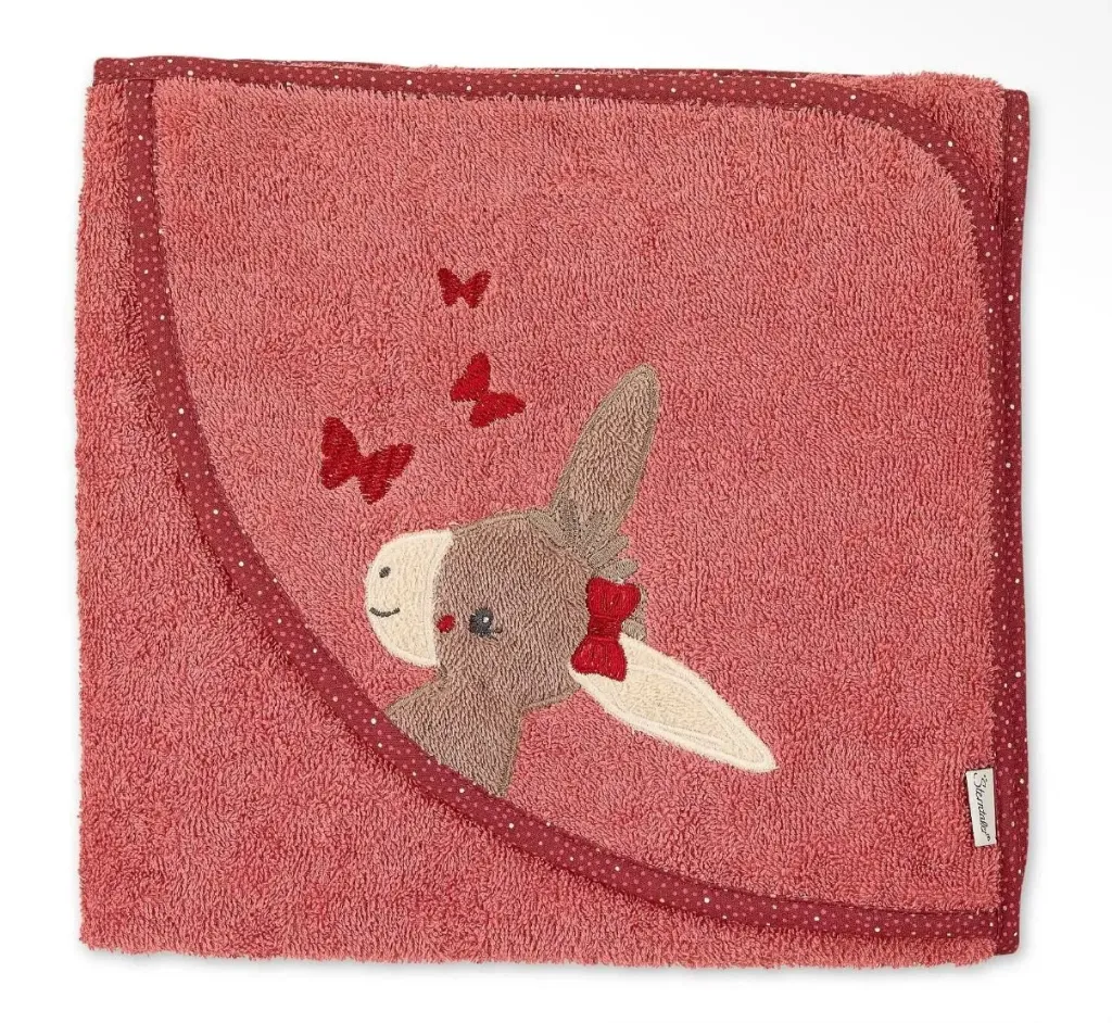 Sterntaler Kapuzenbadetuch 100x100cm - Esel Emmily - bestickt