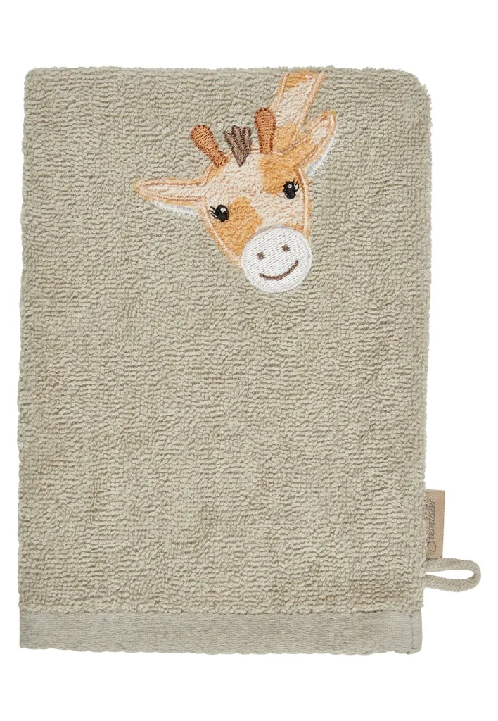 Sterntaler Waschlappen beige - Giraffe Kaya - bestickt