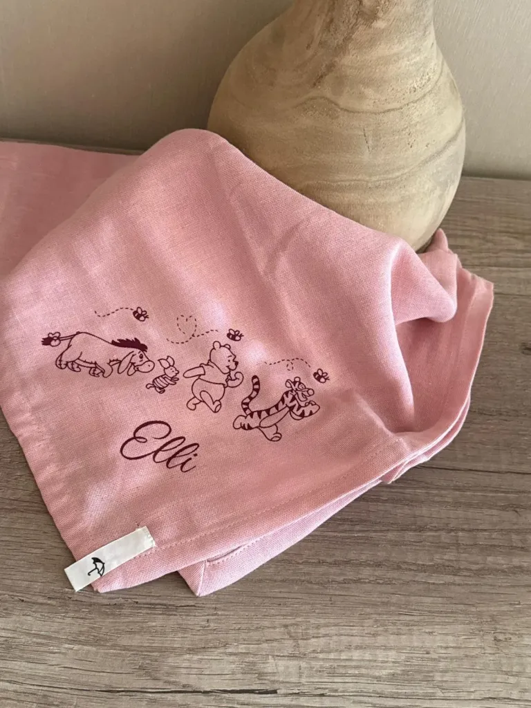 Mulltuch Baby "Winnie Pooh" - personalisiert