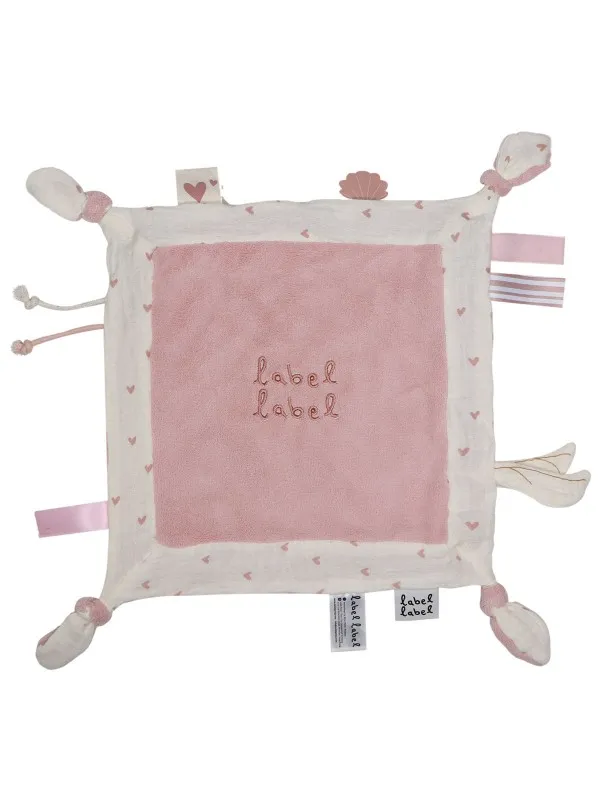 LABEL LABEL Schmusetuch bestickt - Rosa